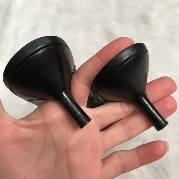 Givenchy Black Logo Signature Slides Kitten Heels - Picture 6 of 8